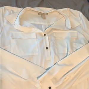 Banana Republic White Long Sleeve